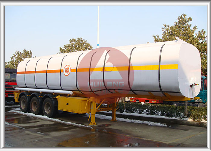 Monoblock Shape Chemical Tank Trailer Heavy Duty Carbon Steel Non - Leakage