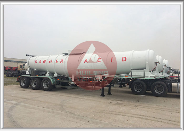V Shape Chemical Transport Tanks  Air Suspension Good Welding Seam