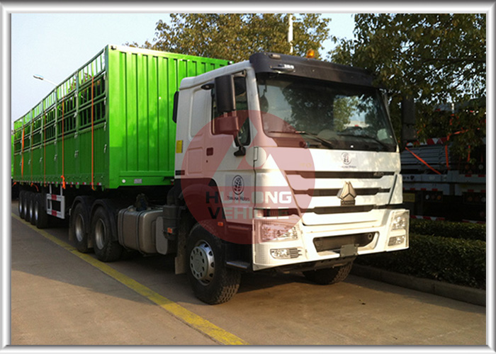 4 Axle Cargo Container Trailer , Container Delivery Trailer 45000kgs Carrying Volume