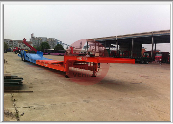 Rear Ladder Car Transporter Trailer Customized Design 16100x3000x4000mm Overall Skeletal Structure