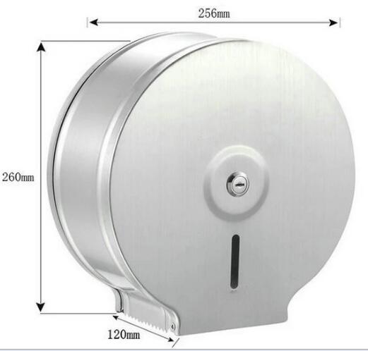 Stainless Steel Toilet Wall Mounted Lockable Jumbo Roll Tissue Paper Dispenser