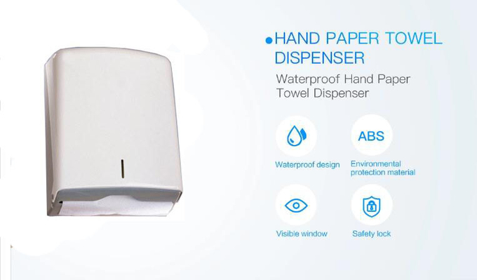Waterproof Folded Paper Towel Holder Sanitary Safety Lockable For Hand Wiping