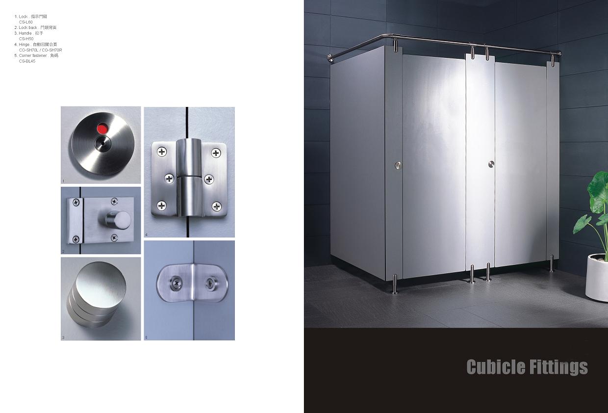 Bathroom Toilet Cubicles Partition Hardware Door Self Closing Hinge