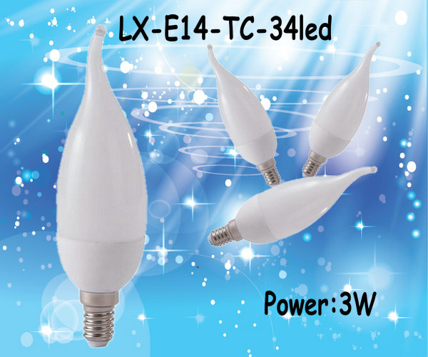 4 Watt Ceramic LED Bulb Indoor Lighting Dimmable LED Candle Bulbs , No UV