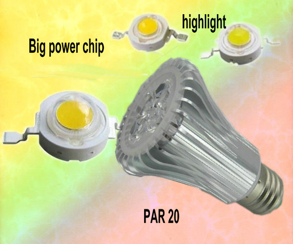 PAR 20 Lamp 5W High Intensity LED PAR Light Bulbs 400 Lumen Hotle Lighting