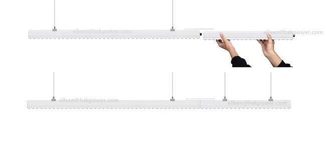 Seamless Linkable Suspended Led Linear Lighting For Supermarket , Indoor Led Office Lights