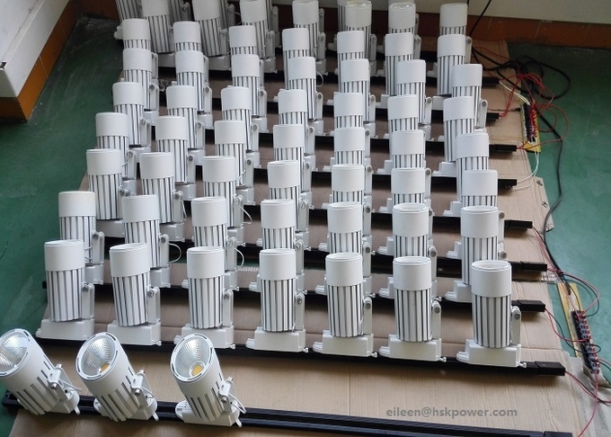 3 Phase 4 Wires 45w Cob Led Track Light For Exhibition Hall Shope , Black And White Color