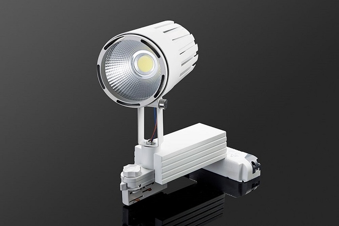 3 Phase 4 Wires 45w Cob Led Track Light For Exhibition Hall Shope , Black And White Color