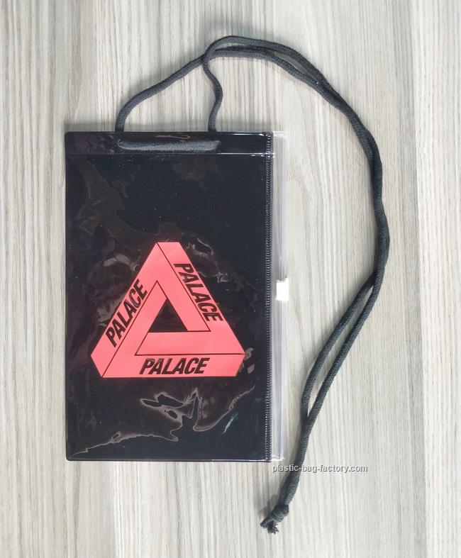 Compatible PVC Zipper Slider Bag PVC Slider Storage Bag with Cotton Lanyard
