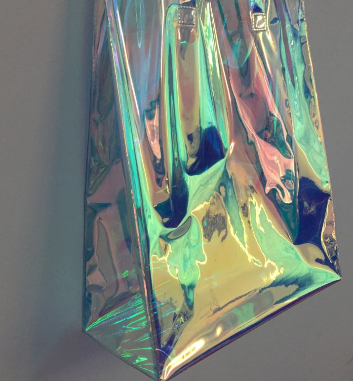 Rainbow Laser Hologram Travel Cosmetic Handbag Rainbow Laser PVC Tote Bag Rainbow Laser Shoulder Bag