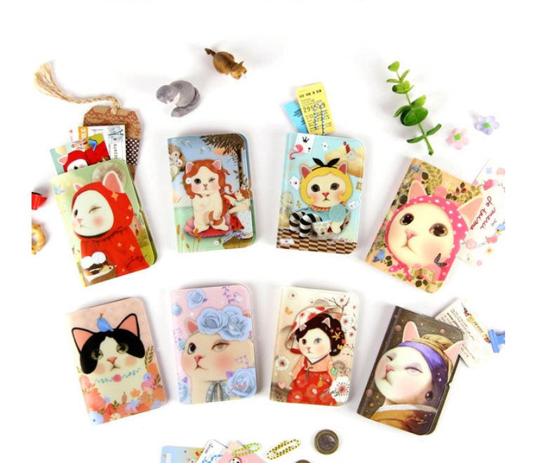 Lovely Leather Womens Credit Card Holder Wallet , Credit Card Organizer Book