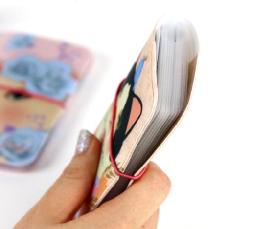 Lovely Leather Womens Credit Card Holder Wallet , Credit Card Organizer Book