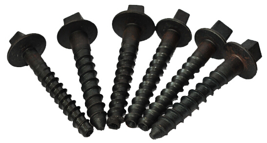 Black painting Track Railway Sleeper Fixing Screws With Washers