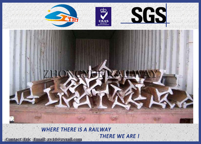 Customized 6m - 25m 700 / 900A / 1100 Railroad Steel Rail , UIC860 Standard