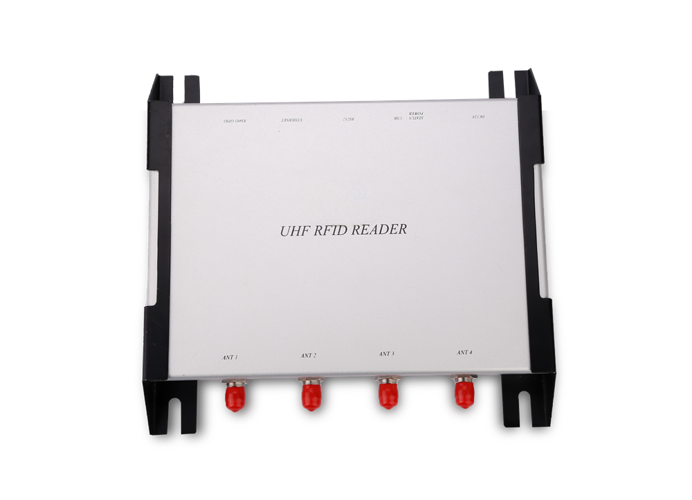 Long Distance UHF RFID reader writer with Four Port and Impinj R2000 Chip For Warehouse and parkign slot