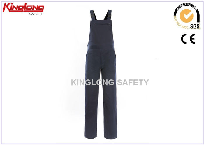 Nylon Zipper Men's Working Bib Pants Workwear With Elastic Waist