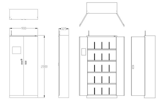 BRG-02A UHF RFID Smart Cabinet System Automatic inventory/query/positioning