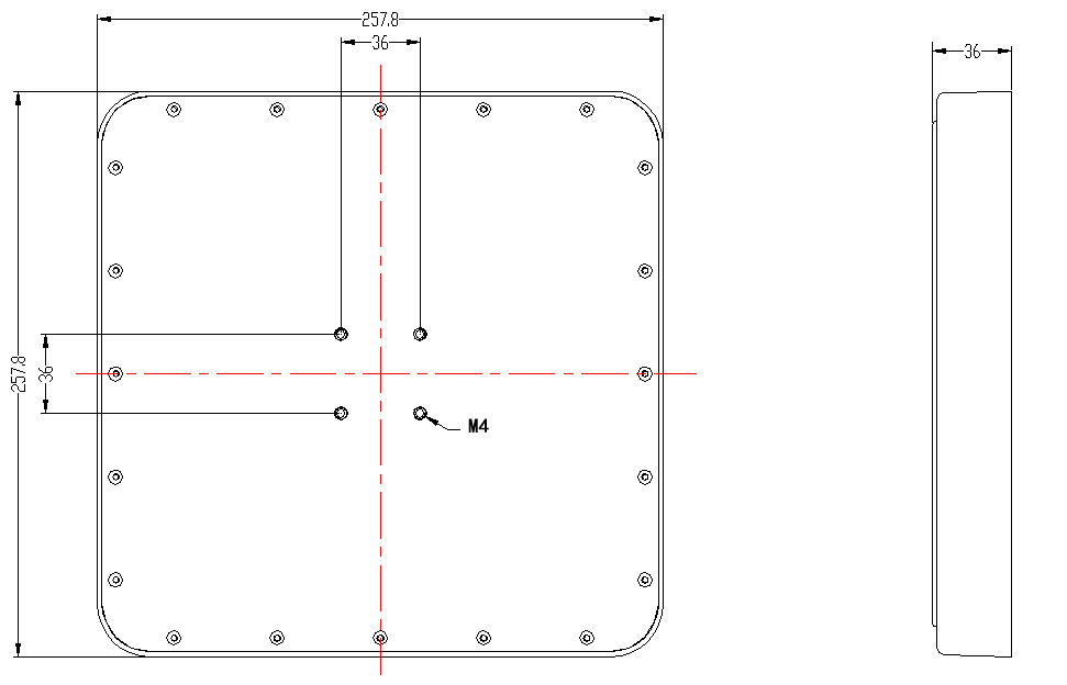 860-960MHz UHF Long Range RFID Antenna With cable in parking management system