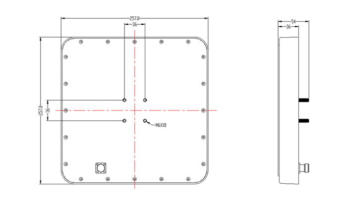 860～960MHz UHF RFID antenna for warehousing logistics management Gain 9dBic