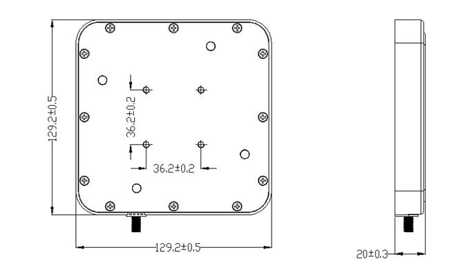 Circular Polarization UHF RFID antenna long distances with small size