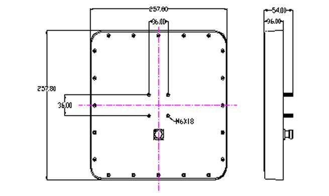 BRA-01L Medium size Linear RFID Antenna for access control/warehouse/logistics