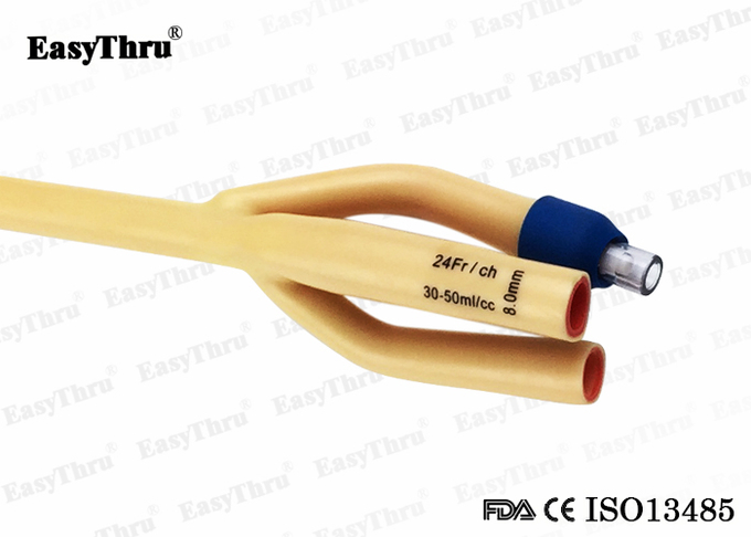Dufour Tip Reinforced 3 way Latex Foley Cathether with Big Balloon