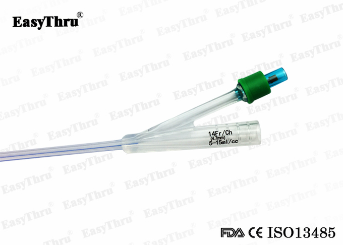 2 Way 100% Silicone Foley Catheter Urethral Catheter Fr6 to Fr24 With Balloon