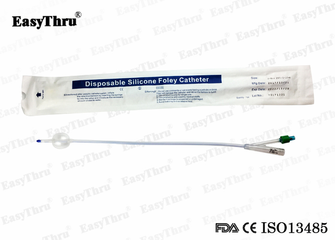 2 Way 100% Silicone Foley Catheter Urethral Catheter Fr6 to Fr24 With Balloon