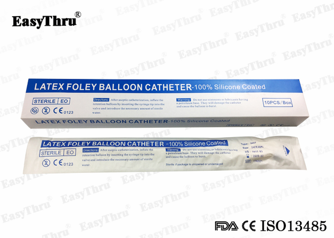 3 Way Disposble Latex Catheter Foley Urethral Catheters Silicone Coating Fr16 to Fr26