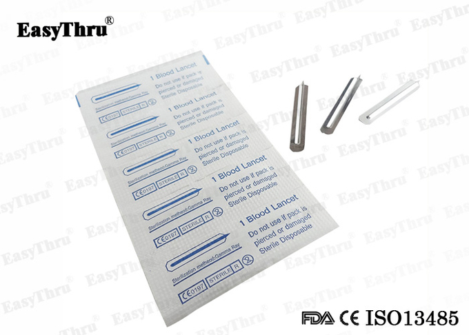 Surgical medical sterile stainless steel blood lancet with CE ISO certificate