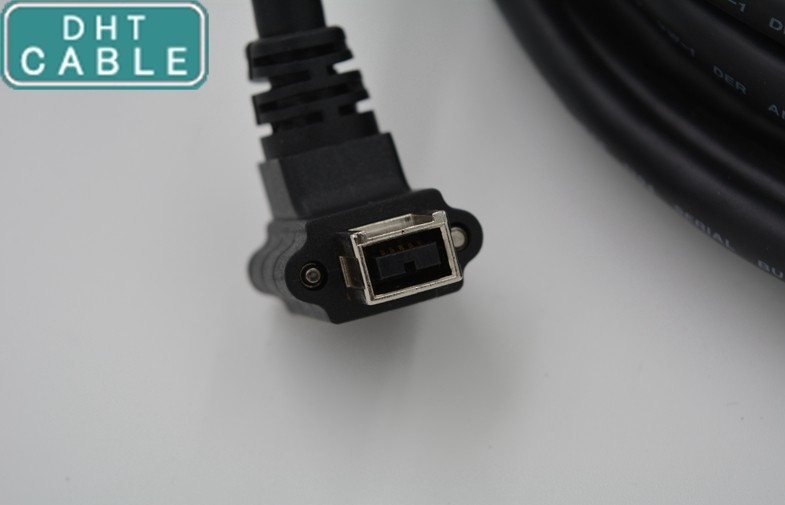 China Cabo industrial do firewire do molde de IEEE 1394B 9Pin da câmera com travamento de parafuso M3 fornecedor 