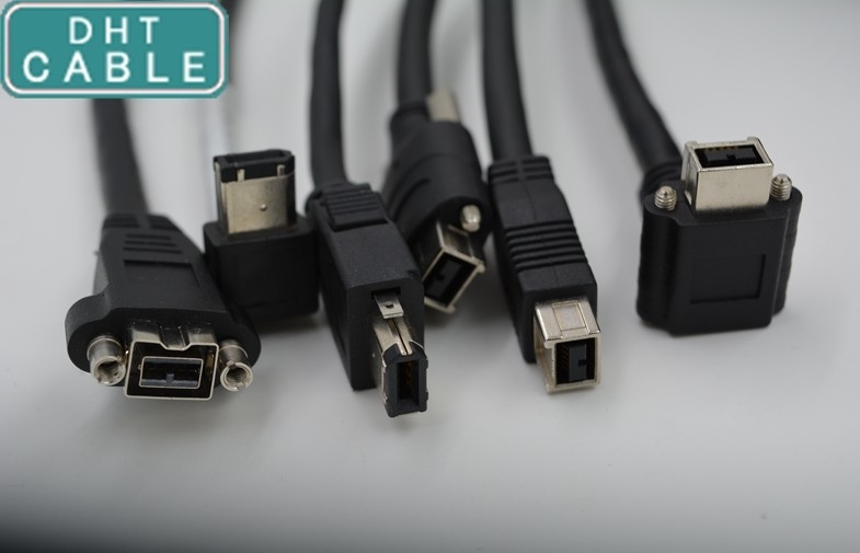 China IEEEfeuerwarndraht-Kabel 1394 mit Schrauben-Verschluss-Klinken-Verschluss-rechtwinkligem ausgedehntem Kabel Lieferant 