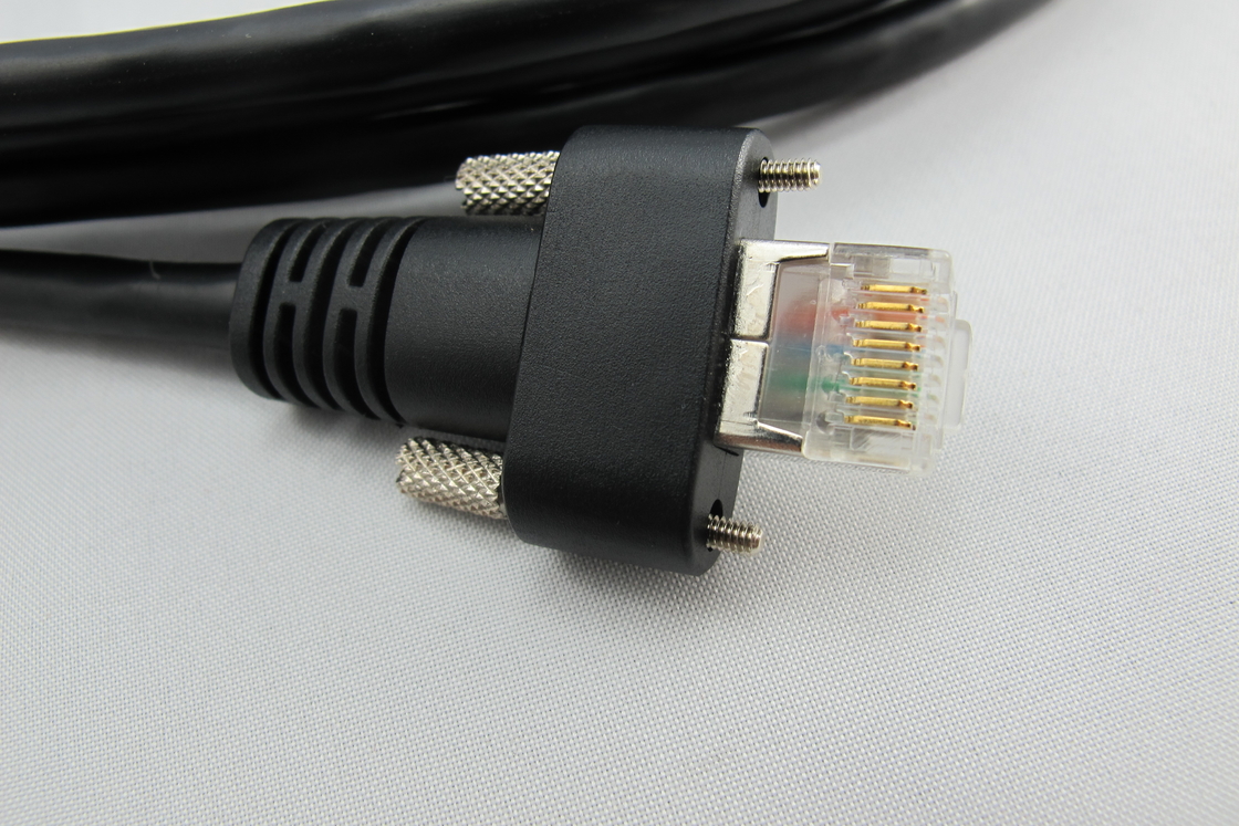 China Van de de Camerakabel STP van de Gigevisie van het de Duimschroefslot van het de Katten5e RJ45 Ethernet Netwerk de Kabel 5meter leverancier 