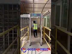 Прогулка через ширину расмки металлоискателя 600mm металлоискателя с проверкой температуры