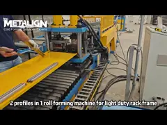 Dual Channel Roll Forming Machine For Light Duty Uprights And Angle Beams