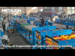 Full Automatic Trapezoidal Roll Forming Machine 60m/Min Flying Hydraulic Cut