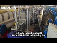 Step Beam Roll Forming Machine With Ribbed Profile Precision Clean Notch Cut Coordination