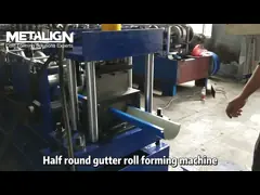 0.5-0.87mm Half Round Gutter Roll Forming Machine 15m/Min 5.5Kw
