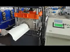 Chain Drive Roll Forming Machine For Curved Ridge Cap With Hydraulic Rib Press