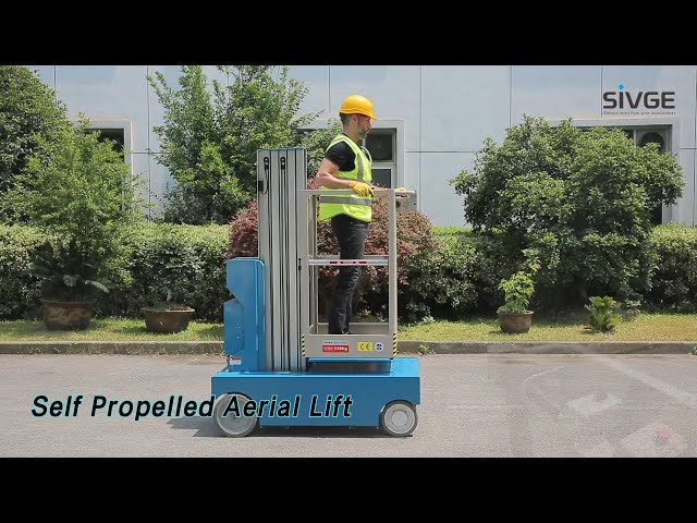 Electric Self Propelled Aerial Lift Single Person Safe For Cherry Pick