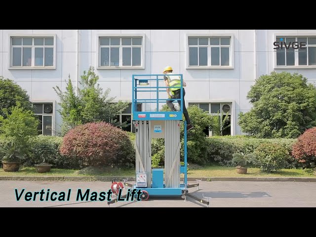 Scissor Vertical Mast Lift 14m Electric Hydraulic For Ceiling Maintenance