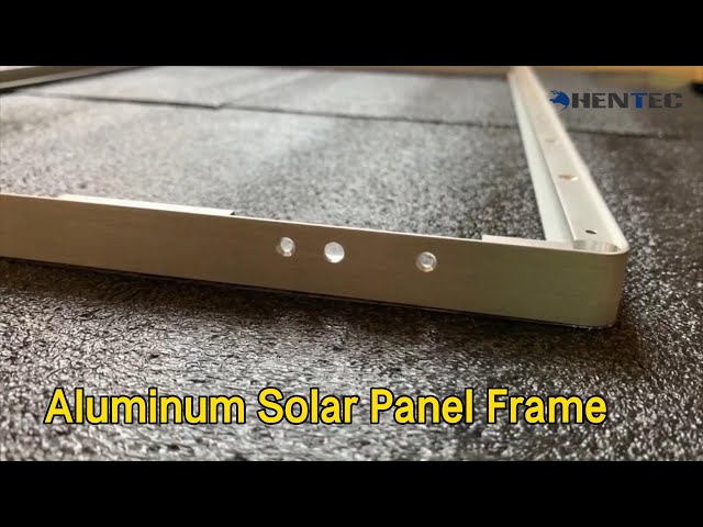 Silvery Anodized Aluminum Solar Panel Frame 6063 / 6061 With Finished Machining