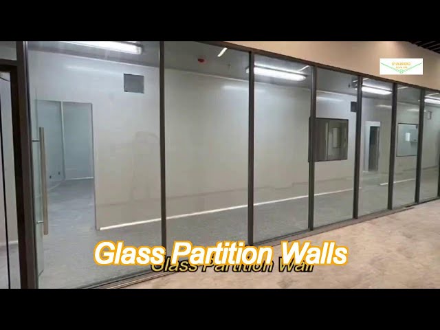 Customizable Modern Glass Partition Walls 5 - 12Mm Thickness  Environmentally Friendly
