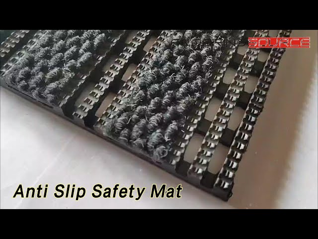 Heavy Duty Anti Slip Safety Mat Carpet PVC Grid Two Layer For Entryway