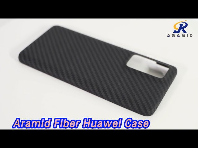 Black Aramid Fiber Huawei Case Twill Matte Surface Lightweight