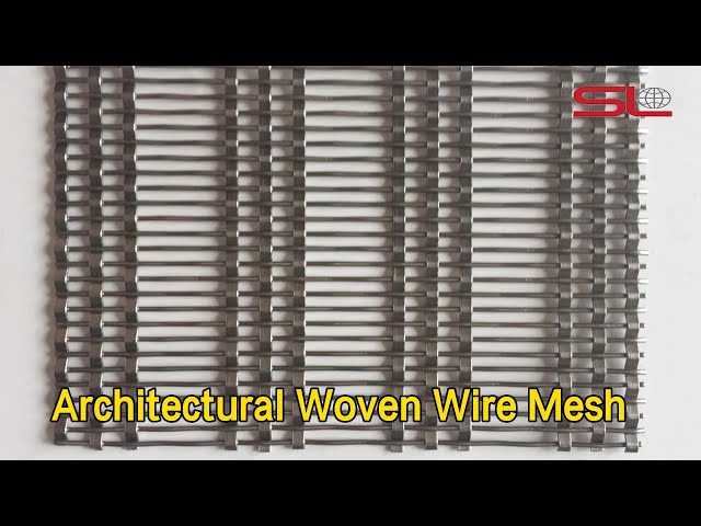 SS304 Architectural Woven Wire Mesh Partition Flexible Natural Colour