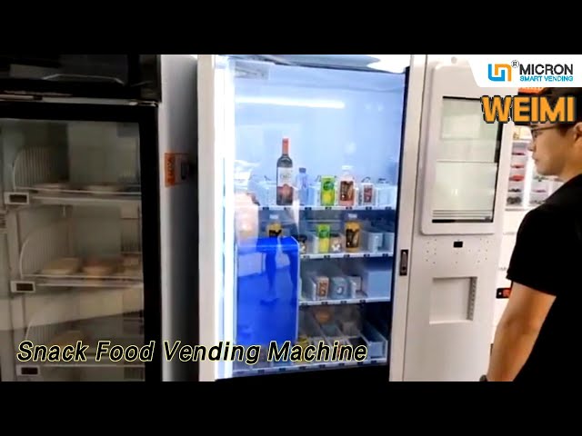 Touch Screen Snack Food Vending Machine Soft Landing For Cupcake
