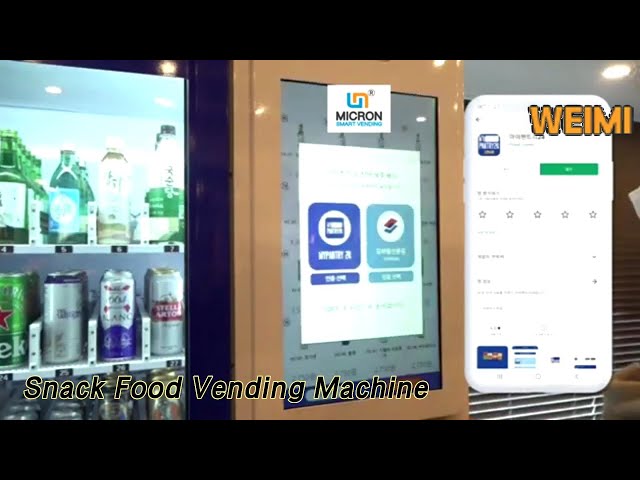 Elevator Pickup Snack Food Vending Machine 300 Drinks For Glass Bottle
