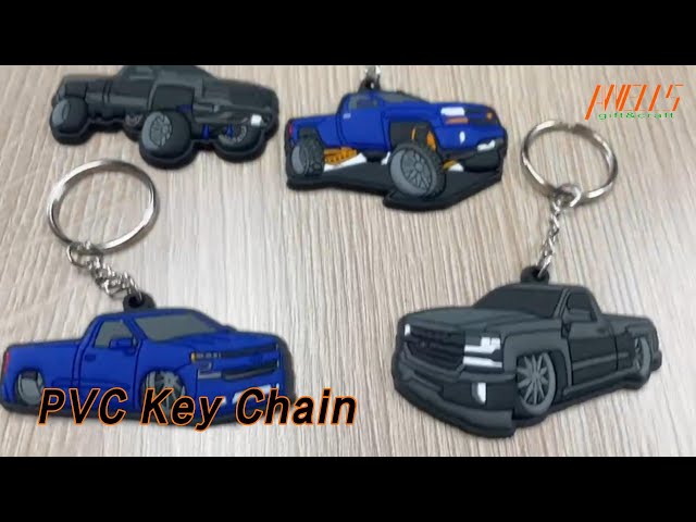 Silicone PVC Key Chain Customized Shape 2D Unbreakable Soft PMS Flexible
