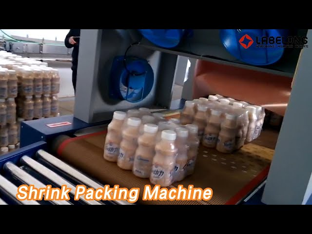 PE Film Shrink Packing Machine Wrapping 20pcs/Min 260 Degree For Beverage